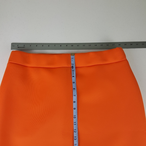 Ashley Stewart orange neoprene type skirt 18/20 - Picture 5 of 9